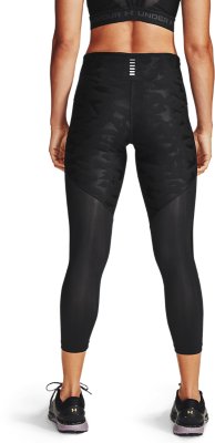 Black Under Armour Fly Fast Graphic Womens Crop Running Tights